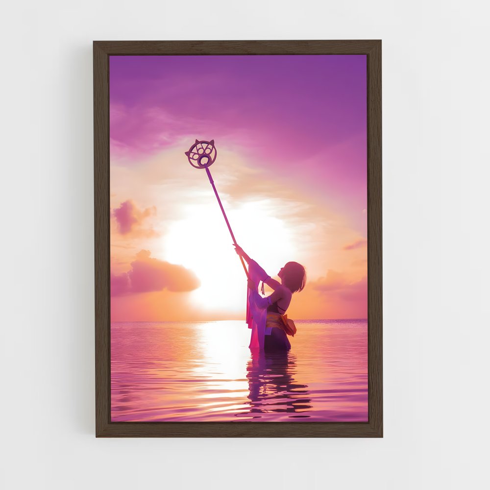 Poster Yuna au Clair de Lune – affiche Final Fantasy (vue 5)